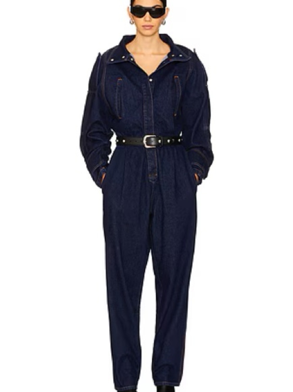 Ronny Kobo Revolve Dark Denim Jumpsuit NWT Medium Bestseller - Picture 4 of 6